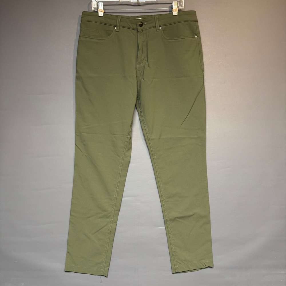 Olivers Passage Pants Mens 36 Olive Green Tech 5-Pocket Slim Straight Stretch